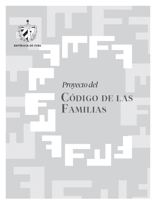 Cover des Gesetzesvorschlags zum neuen Familiengesetz Kubas